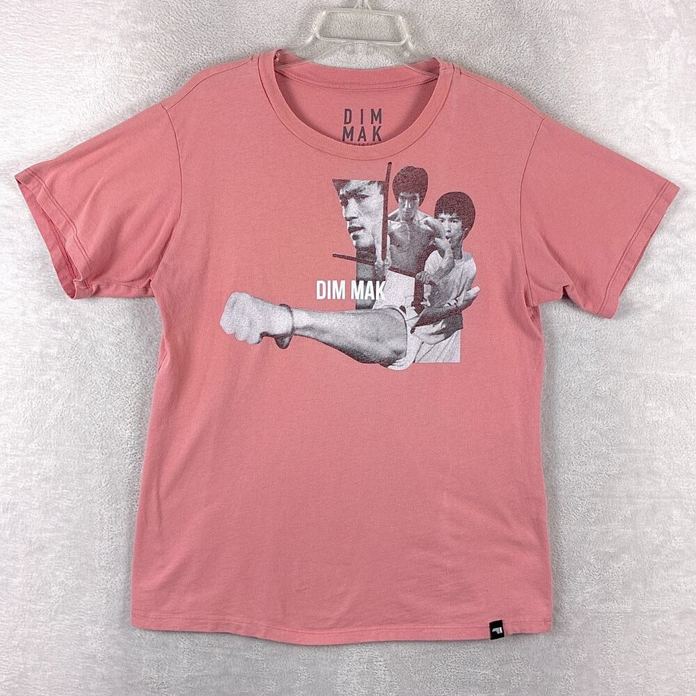 Dim Mak Tshirt Mens L Pink Bruce Lee Kung Fu Martial Arts Streetwear SoCal USA